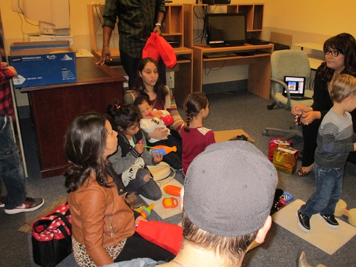 The Children enjoy playing with the toys that make sound